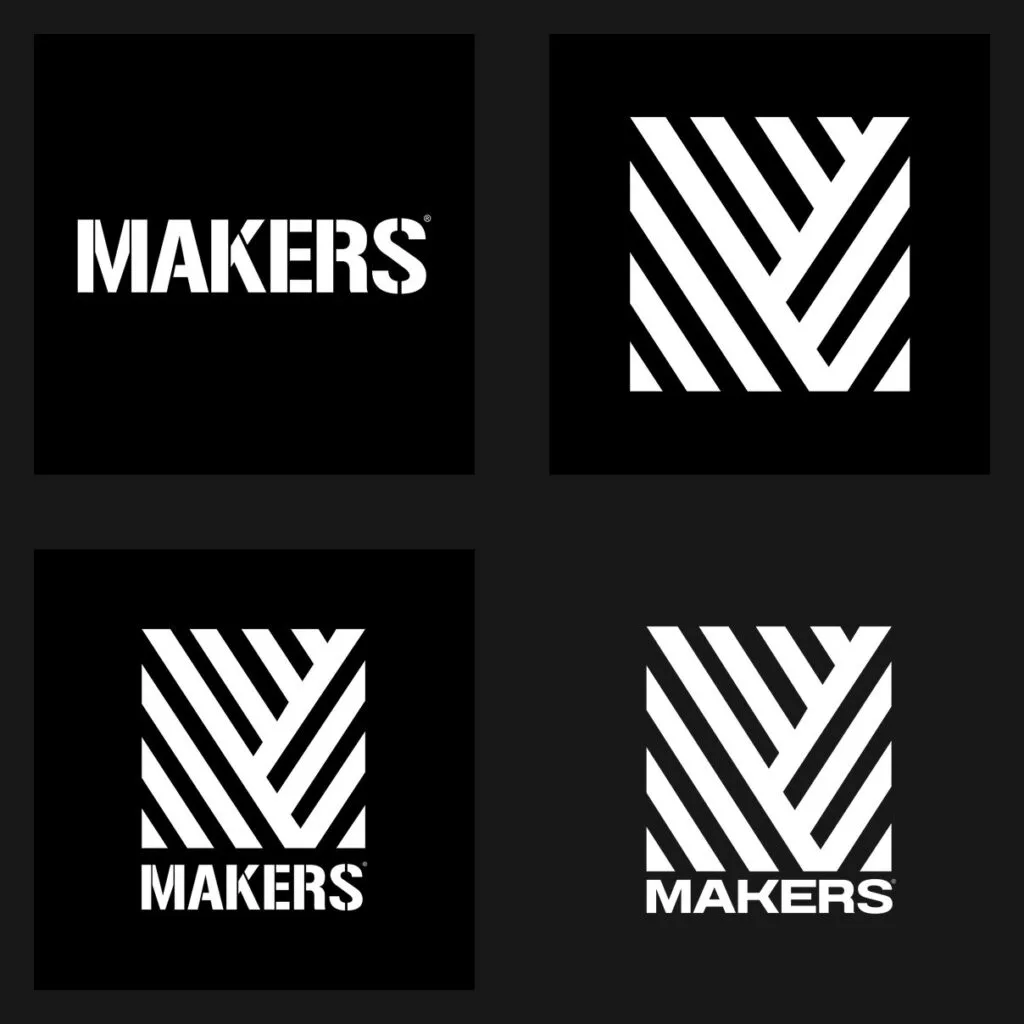 Cuatro variantes del mismo logotipo —logotipo, isotipo, imagotipo y versión secundaria— que es lo que incluye un manual de marca